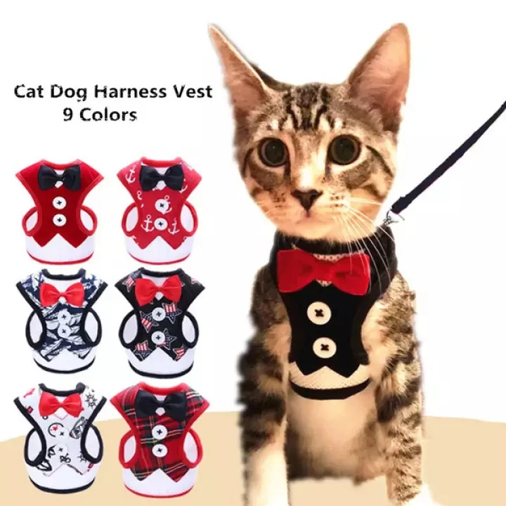 Generic Bow Tie Tuxedo Cat Vest Harness & Leash - image 13