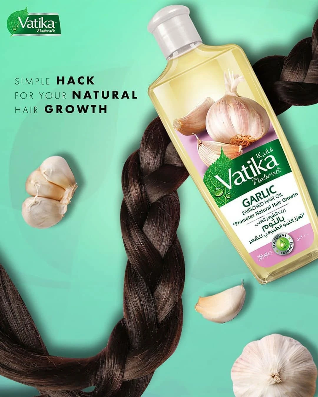DABUR Vatika Natural Hair Growth Garlic Oil - image 2