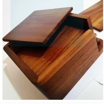 Genuine Teak Wood Coaster Set Handmade 6 Pcs - image 3