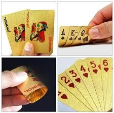 Generic Poker Playing Cards Waterproof Gold Design - image 3