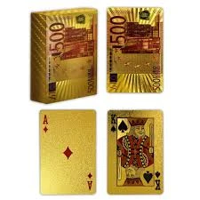 Generic Poker Playing Cards Waterproof Gold Design - image 1