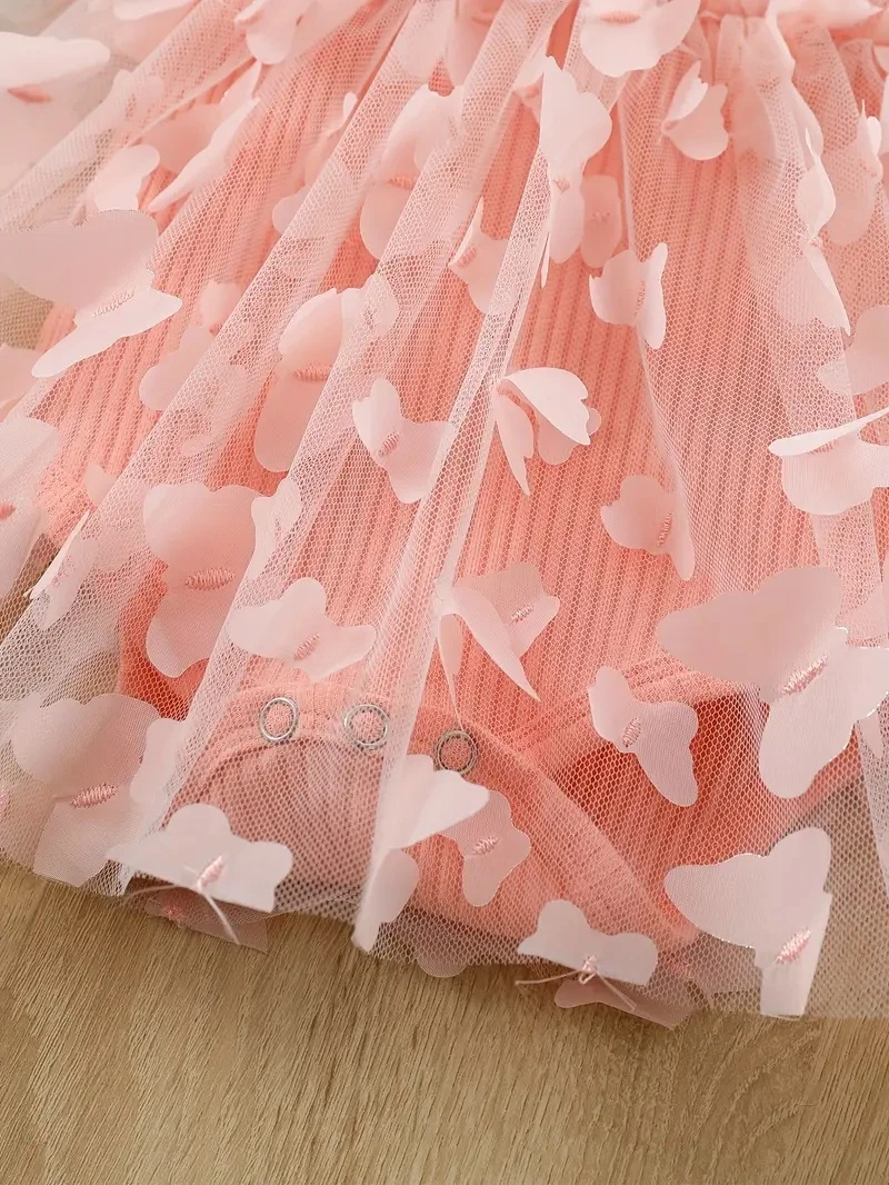 Generic Baby Girl Butterfly Mesh Cami Dress Set - image 5