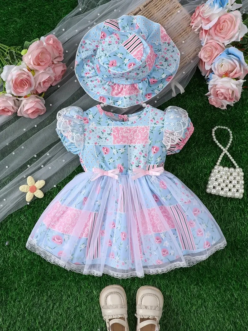 Generic Baby Flower Puff Sleeve Dress High Quality Comfort - image 2