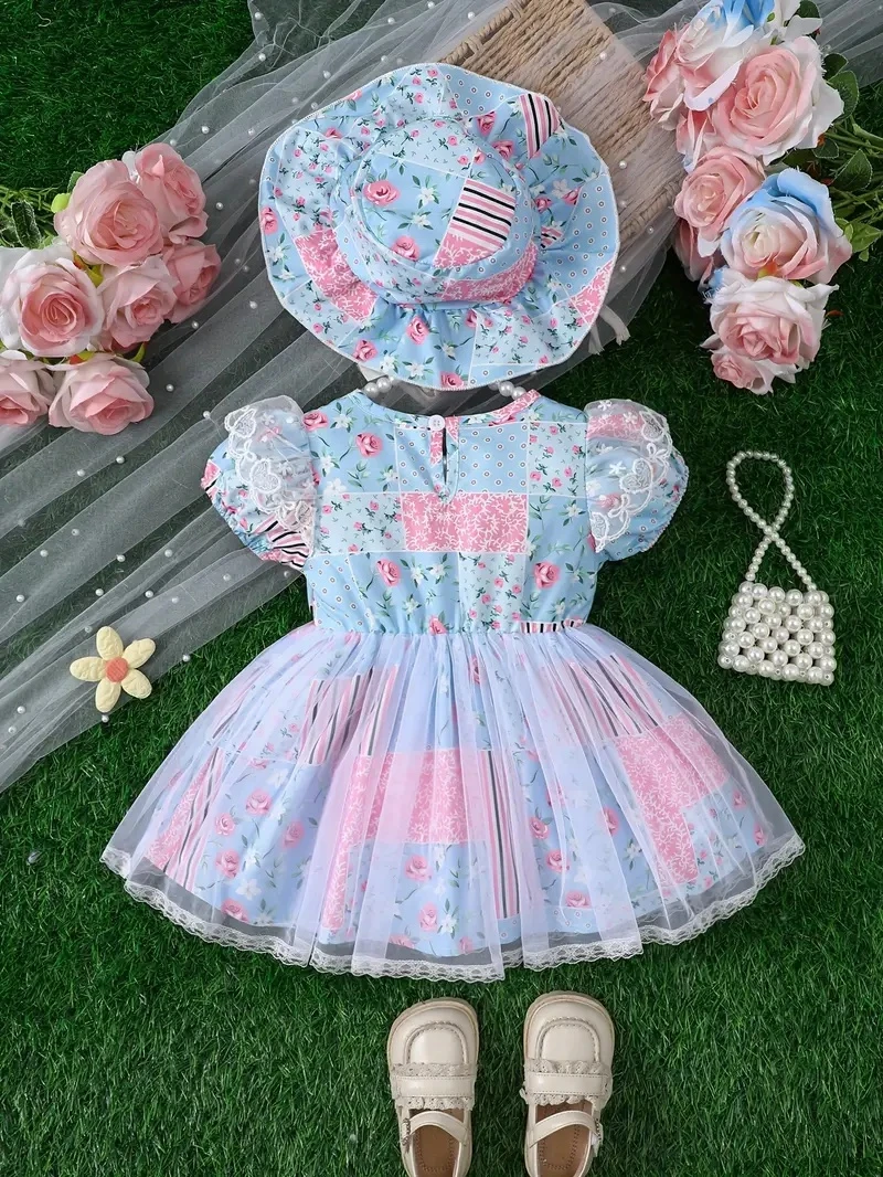 Generic Baby Flower Puff Sleeve Dress High Quality Comfort - image 7