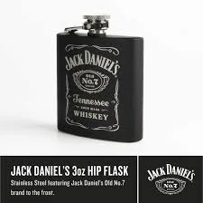 Jack Daniels Hip Flask 9OZ BLACK - image 3