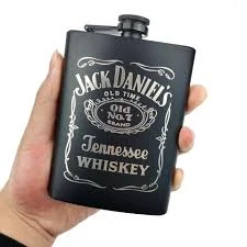 Jack Daniels Hip Flask 9OZ BLACK - image 2