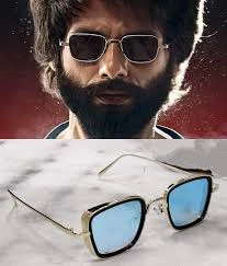 Generic Kabir Singh Style UV Protection Retro Square Sunglasses