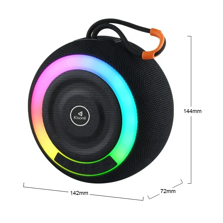 Kisonli K3 Bluetooth Speaker with Deep Bass & RGB Light - image 4