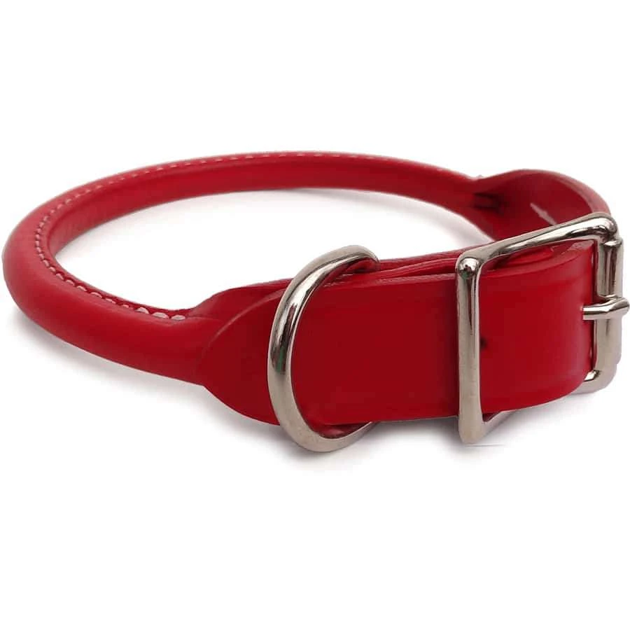 Generic Dog Collar Soft PU Leather Double Metal Buckle - image 3