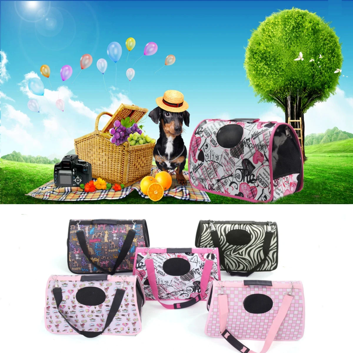 Generic Large Portable Foldable Pet Dog Cat Carrier Bag - image 17