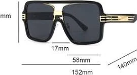 Luxe Black Gold Square Shades - image 3