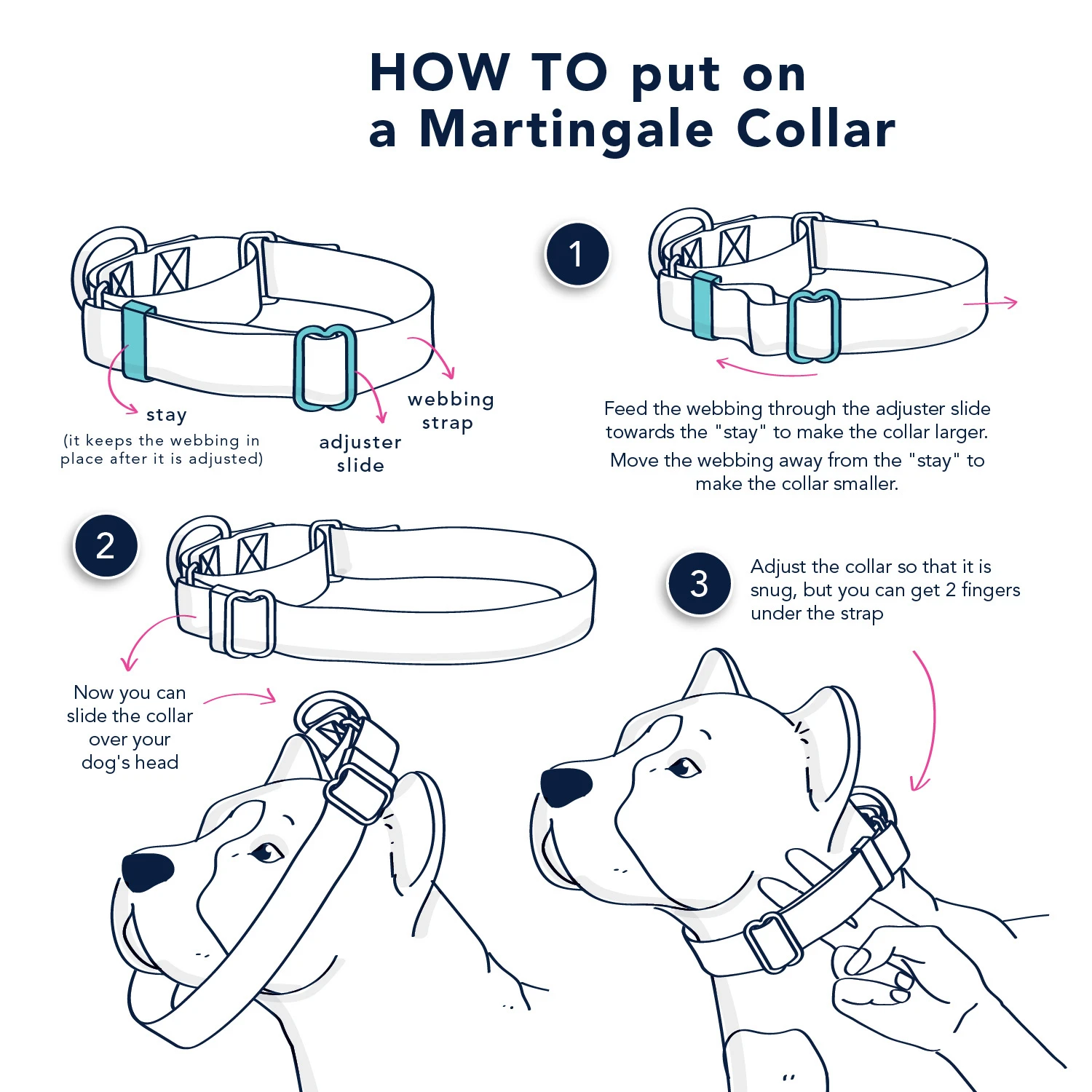 Generic Dog Metal Chain Martingale Collar with Leash - image 4