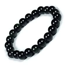 Natural Black Obsidian Stone Bracelet