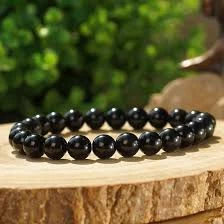 Natural Black Obsidian Stone Bracelet - image 3