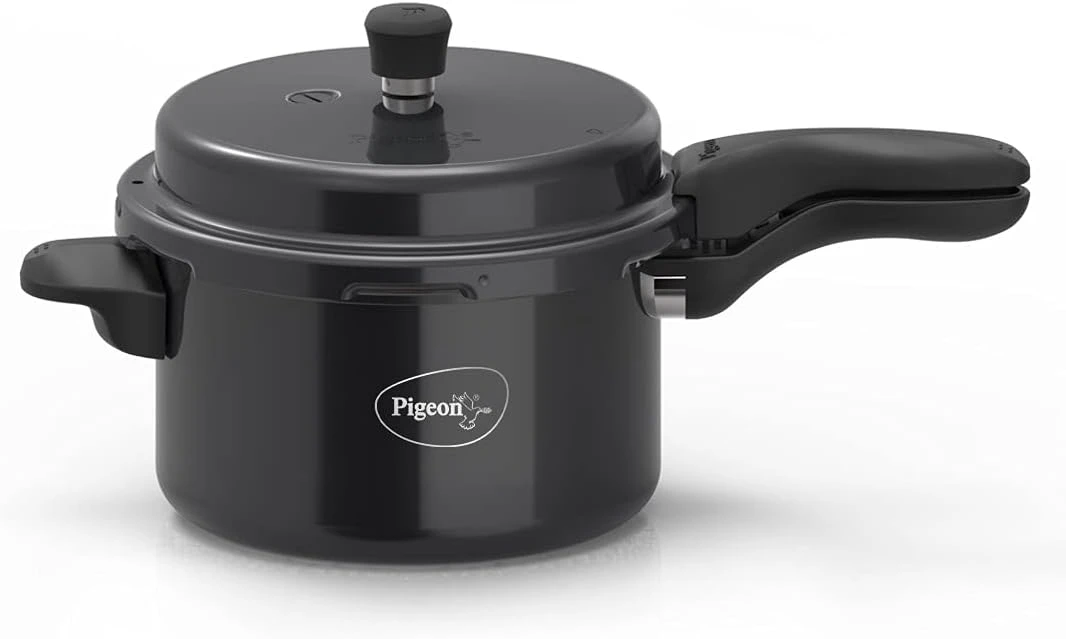 Pigeon Pressure Cooker Hard Anodized 5 Liters Black