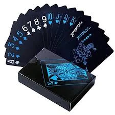 Generic Playing Card Pack Set Pure Black Waterproof - image 2