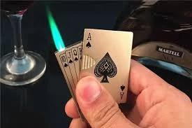 Generic Poker Card Refillable Jet Flame Lighter - image 2