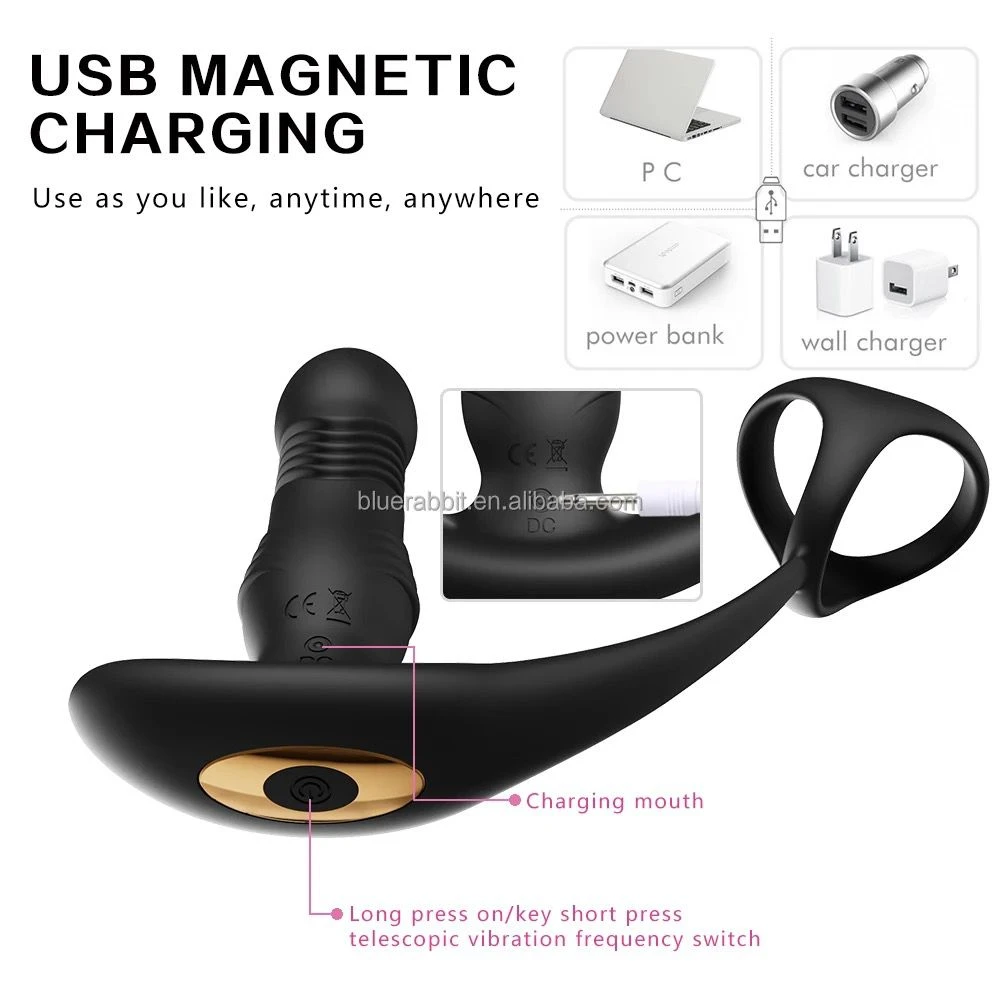 Prostate Massager Triple Penis Rings App Vibrators - image 2