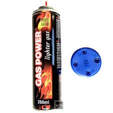 Butane Gas Lighter Refill Fuel with 4 Adapters