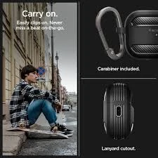 Spigen Rugged Armor Airpods Protective Case Matte Black - image 3