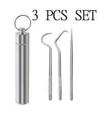 OSHIONER Stainless Steel Toothpick Set Portable