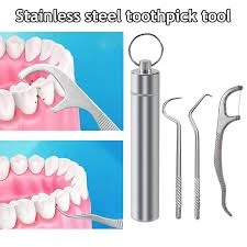 OSHIONER Stainless Steel Toothpick Set Portable - image 2