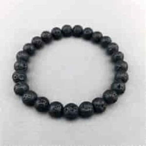 Generic Volcanic Lava Beads Unisex Bracelet