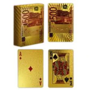 Generic Poker Playing Cards Waterproof Gold Design