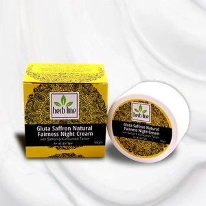 Herb Line Gluta Saffron Fairness Night Cream - 50G