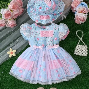 Generic Baby Flower Puff Sleeve Dress High Quality Comfort