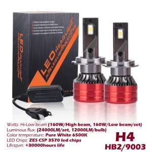 Generic H4 Hi Lo Beam Headlight 24000Lm 6000K