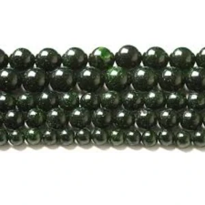 Natural Green Sand Stone Loose Round Beads Bracelet