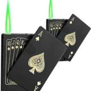 Generic Poker Card Refillable Jet Flame Lighter