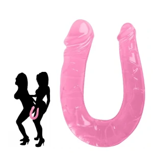 Generic U Shape Double Realistic Dildo for Vagina and Anal