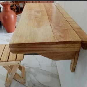 Generic Wall Mounted Folding Wooden Table Rubber Wood