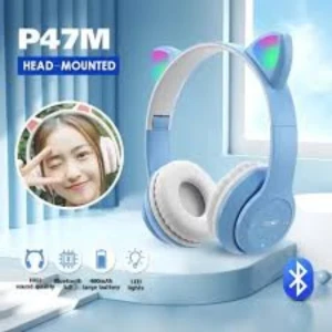 Generic P47M Cat Ear LED Light Up Bluetooth Headphones