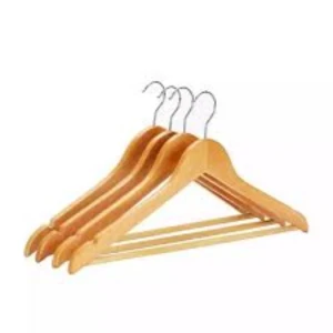 Generic Wooden Clothes Hangers Pine Wood 360 Rotation