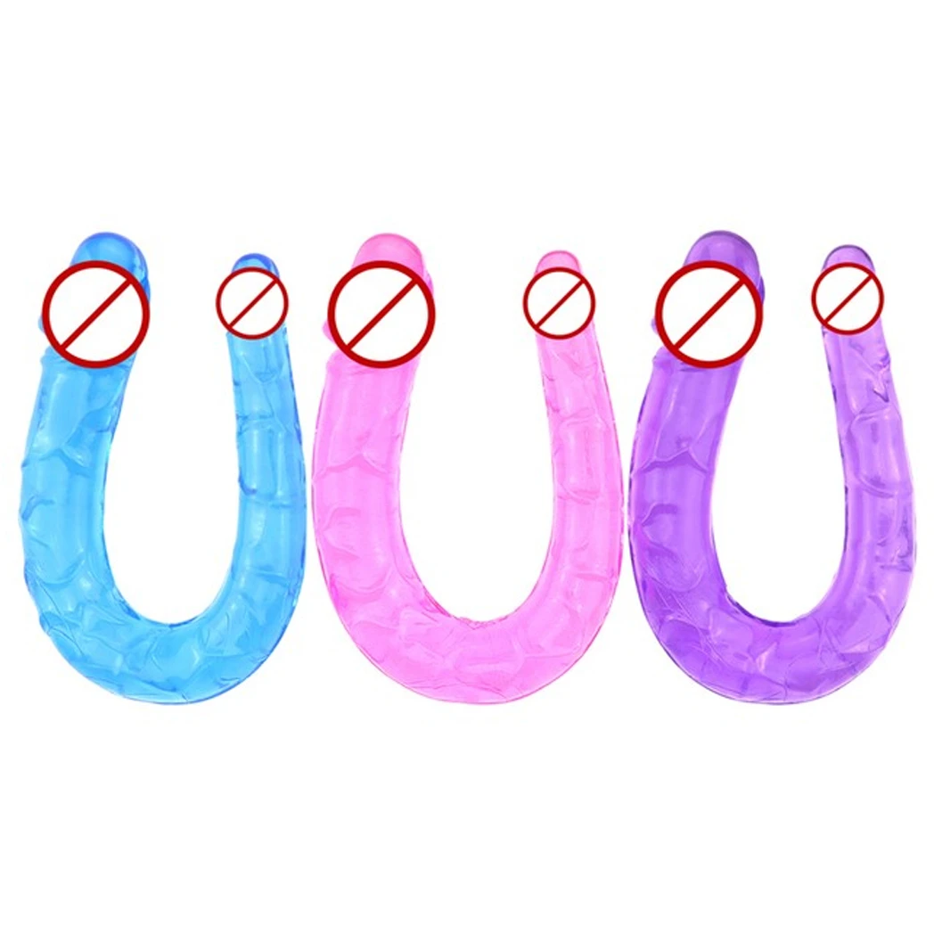 Generic U Shape Double Realistic Dildo for Vagina and Anal - image 4