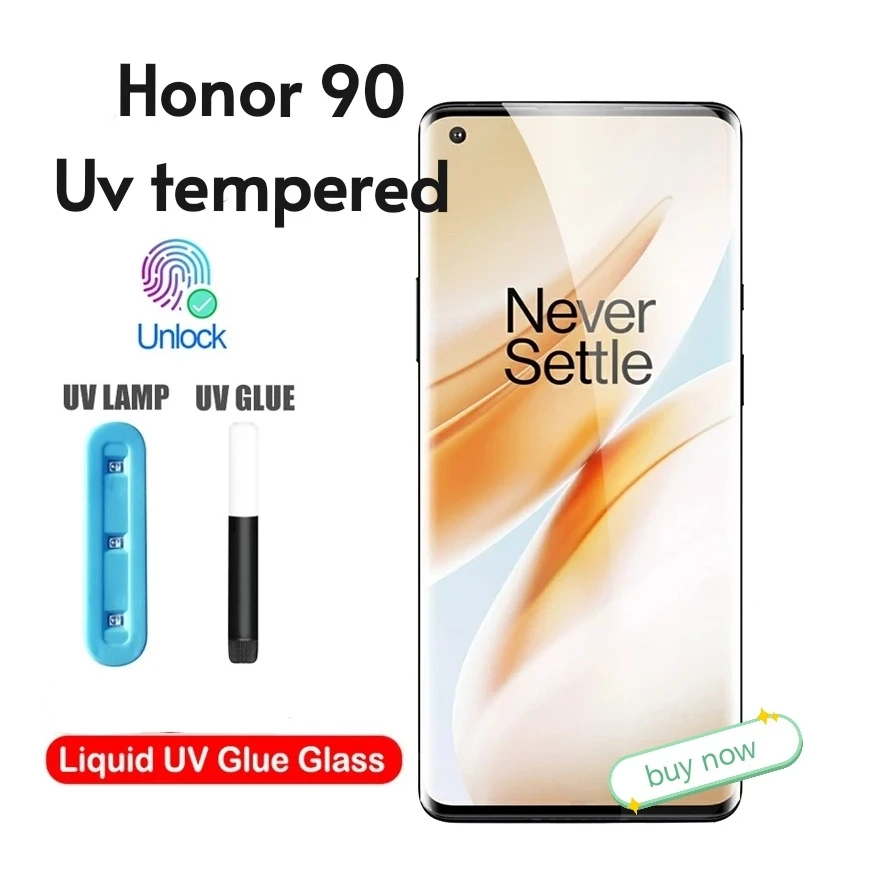 UV Tempered Glass For Honor 90   Screen Protector - image 2