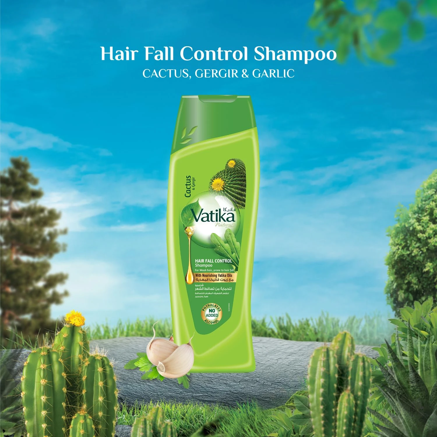 Vatika Cactus & Gergir Shampoo Hair Fall Control - image 4