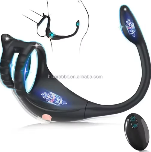 Generic Vibrating Cock Ring Remote Control Anal Butt Plug