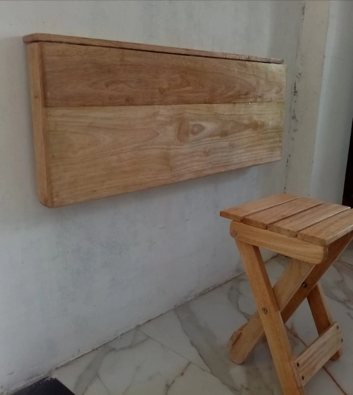 Generic Wall Mounted Folding Wooden Table Rubber Wood - image 3
