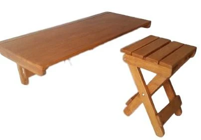 Generic Wall Mounted Folding Wooden Table Rubber Wood - image 4