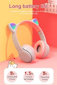 Generic P47M Cat Ear LED Light Up Bluetooth Headphones - image 4