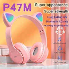 Generic P47M Cat Ear LED Light Up Bluetooth Headphones - image 5
