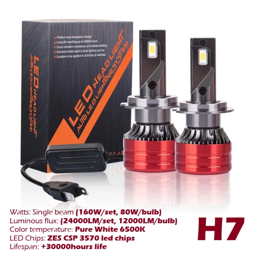 Generic H7 H11 HB3 9005 LED Headlight Bulb 24000Lm 6000K - image 9