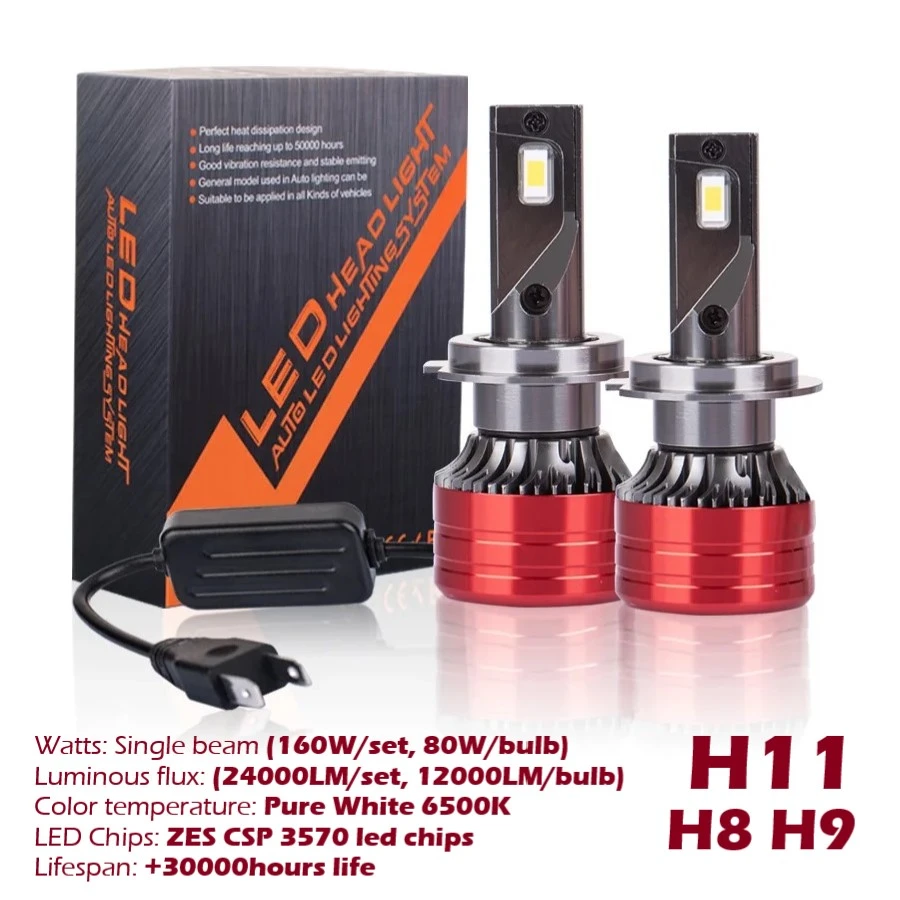Generic H7 H11 HB3 9005 LED Headlight Bulb 24000Lm 6000K - image 10