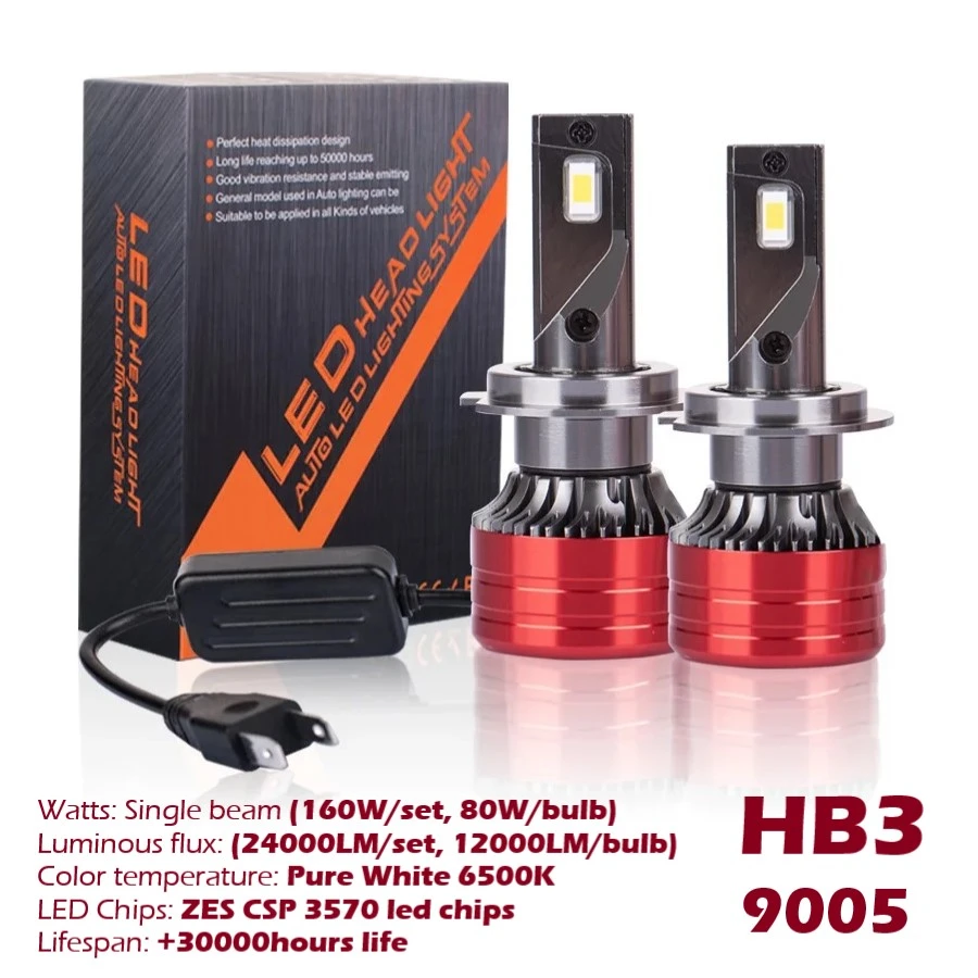 Generic H7 H11 HB3 9005 LED Headlight Bulb 24000Lm 6000K - image 11