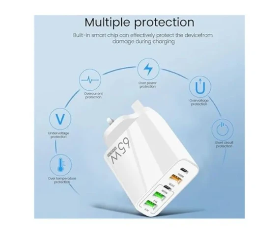 Generic 65W 5-Port USB-C & USB-A Fast Charger - image 3