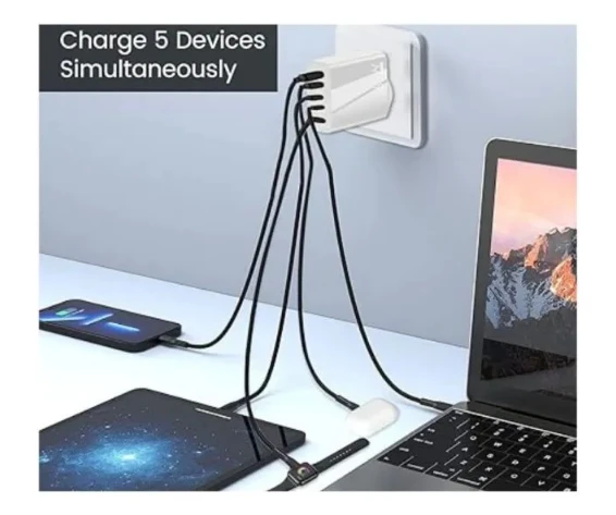 Generic 65W 5-Port USB-C & USB-A Fast Charger - image 4